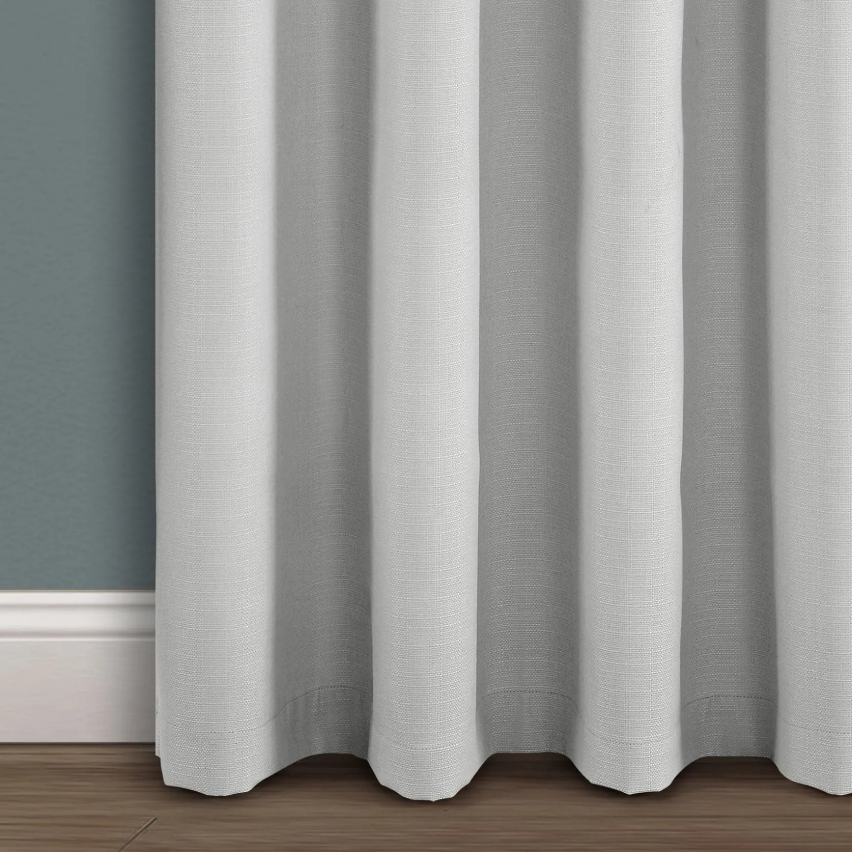 Faux Linen Absolute Blackout Window Curtain Panel