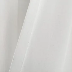 Faux Linen Grommet Color Block Window Curtain Panel