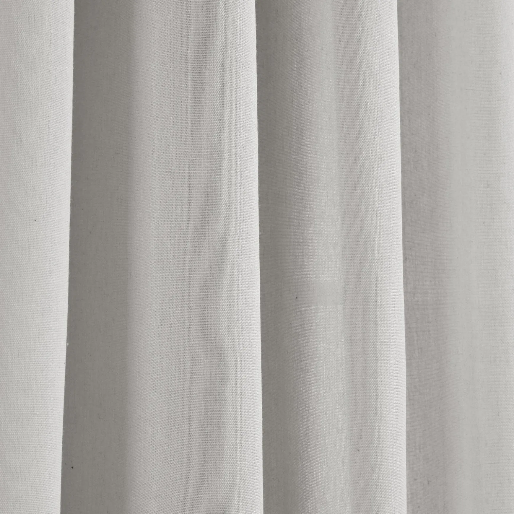 Faux Linen Grommet Window Curtain Panel Set