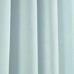 Faux Linen Grommet Window Curtain Panel Set