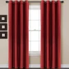 Faux Silk 100% Blackout Window Curtain Panel
