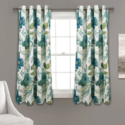 Floral Paisley Light Filtering Window Curtain Set