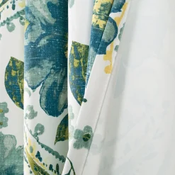 Floral Paisley Light Filtering Window Curtain Set