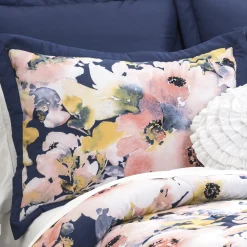 Floral Watercolor Comforter 7 Piece Set