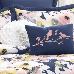 Floral Watercolor Comforter 7 Piece Set