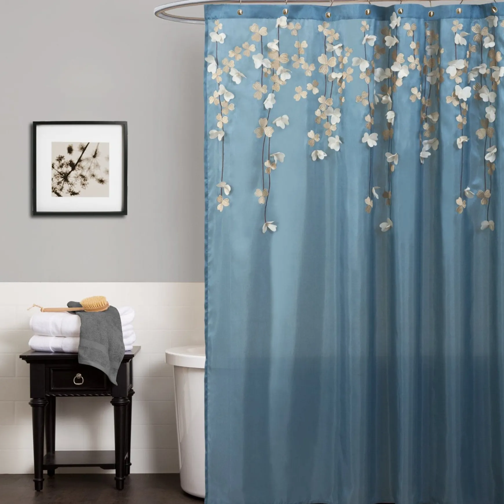 Flower Drops Shower Curtain