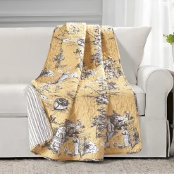 French Country Toile Throw