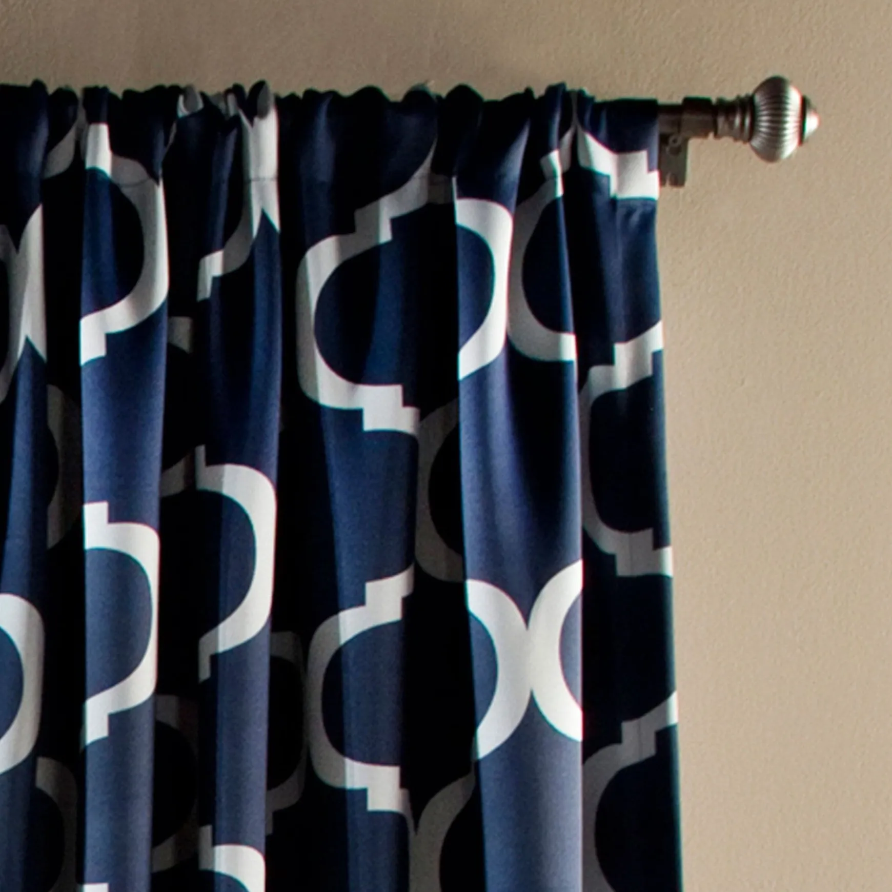 Geo Light Filtering Window Curtain Set