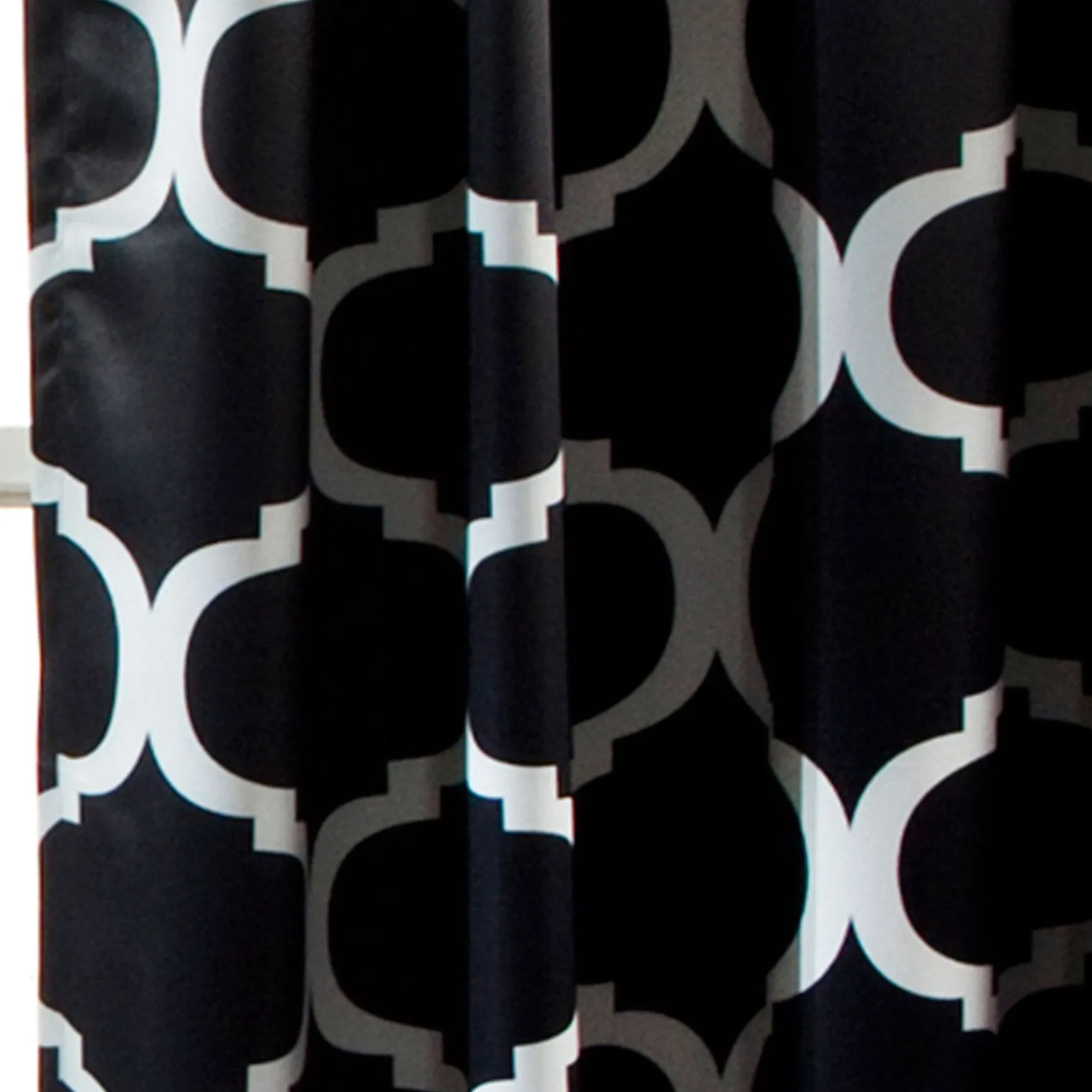 Geo Light Filtering Window Curtain Set