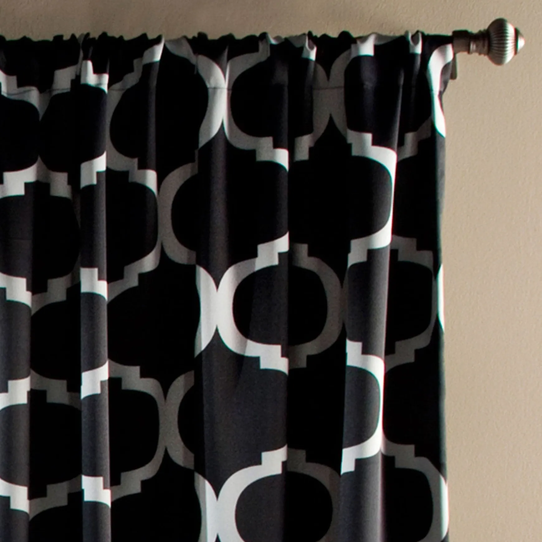 Geo Light Filtering Window Curtain Set