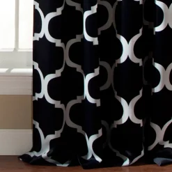 Geo Light Filtering Window Curtain Set