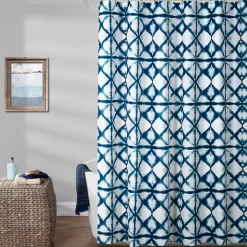 Geo Shibori Shower Curtain