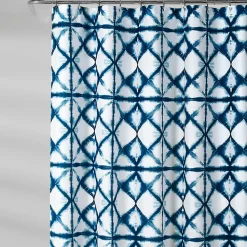 Geo Shibori Shower Curtain