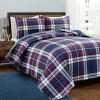 Grayson Farmhouse Plaid Reversible Quilt Set