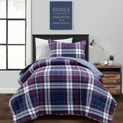 Grayson Farmhouse Plaid Reversible Quilt Set