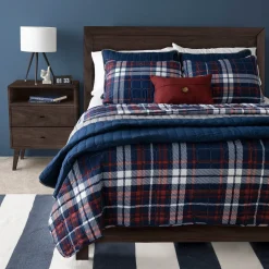 Grayson Farmhouse Plaid Reversible Quilt Set