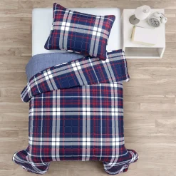 Grayson Farmhouse Plaid Reversible Quilt Set