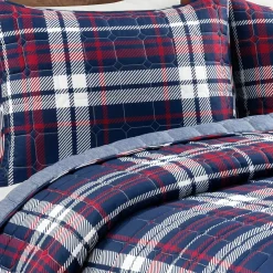 Grayson Farmhouse Plaid Reversible Quilt Set