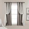Grommet Sheer With Insulated Blackout Lining Curtain Panel Set