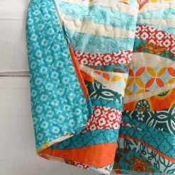 Hailey Watercolor Wave Reversible Cotton Throw