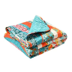 Hailey Watercolor Wave Reversible Cotton Throw