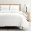 Hampton Double Flange Embroidered Contrast Edge Duvet Cover Set