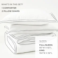 Hampton Double Flange Embroidered Contrast Edge Comforter Set