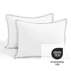 Hampton Double Flange Embroidered Contrast Edge Comforter Set