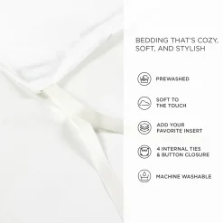 Hampton Double Flange Embroidered Contrast Edge Duvet Cover Set