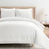 Haniya Solid Waffle Woven Cotton Textured Duvet Cover Set