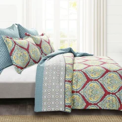 Harley Damask Reversible 5 Piece Comforter Set