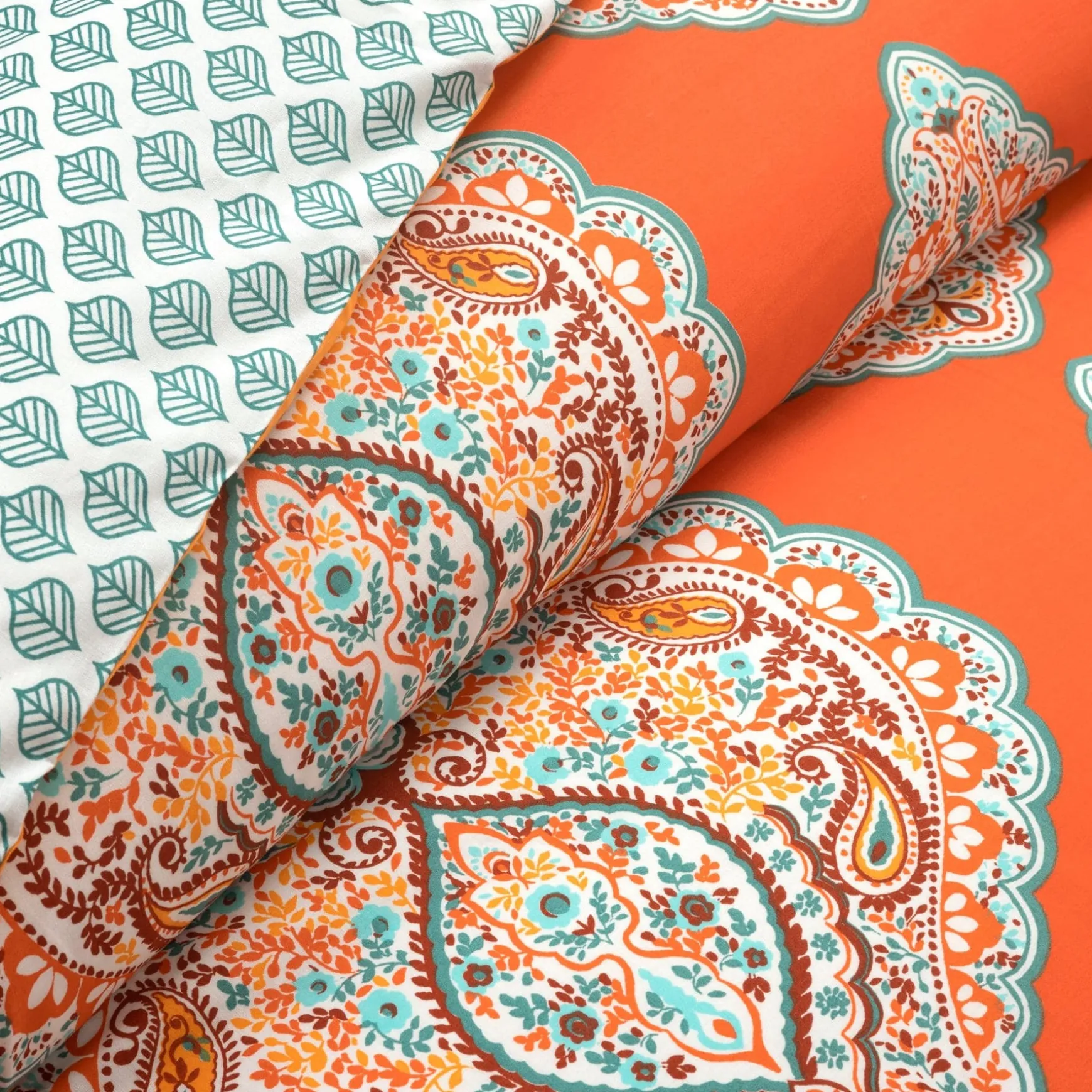 Harley Reversible Cotton Duvet Cover 3 Piece Set