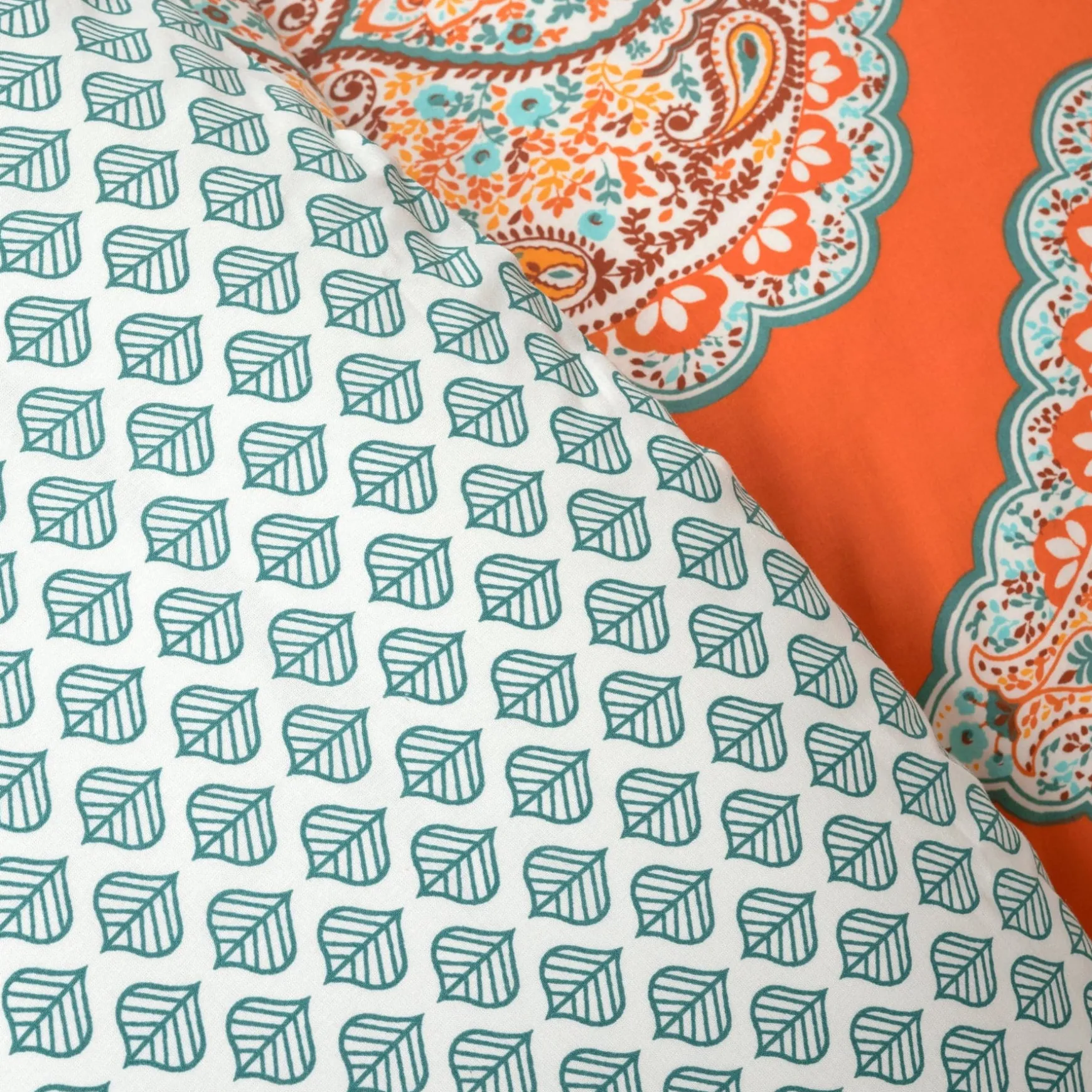 Harley Reversible Cotton Duvet Cover 3 Piece Set