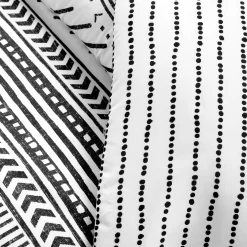 Hygge Geo Reversible Cotton Duvet Cover 3 Piece Set