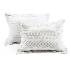 Hygge Geo Reversible Cotton Duvet Cover 3 Piece Set