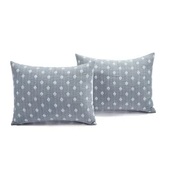 Hygge Kantha Pick Stitch Yarn Dyed Cotton Jacquard Quilt/Coverlet Set