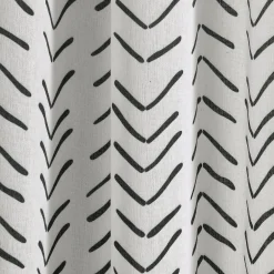 Hygge Modern Arrow Faux Linen Shower Curtain