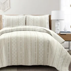 Hygge Stripe 3 Piece Quilt Set