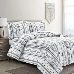 Hygge Stripe 3 Piece Quilt Set