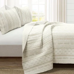 Hygge Stripe 3 Piece Quilt Set