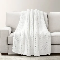 Hygge Ultra Soft Chenille Chunky Knit Throw