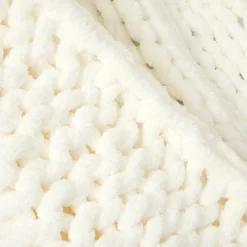 Hygge Ultra Soft Chenille Chunky Knit Throw