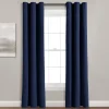 Insulated Grommet Blackout Faux Linen Window Curtain Panel