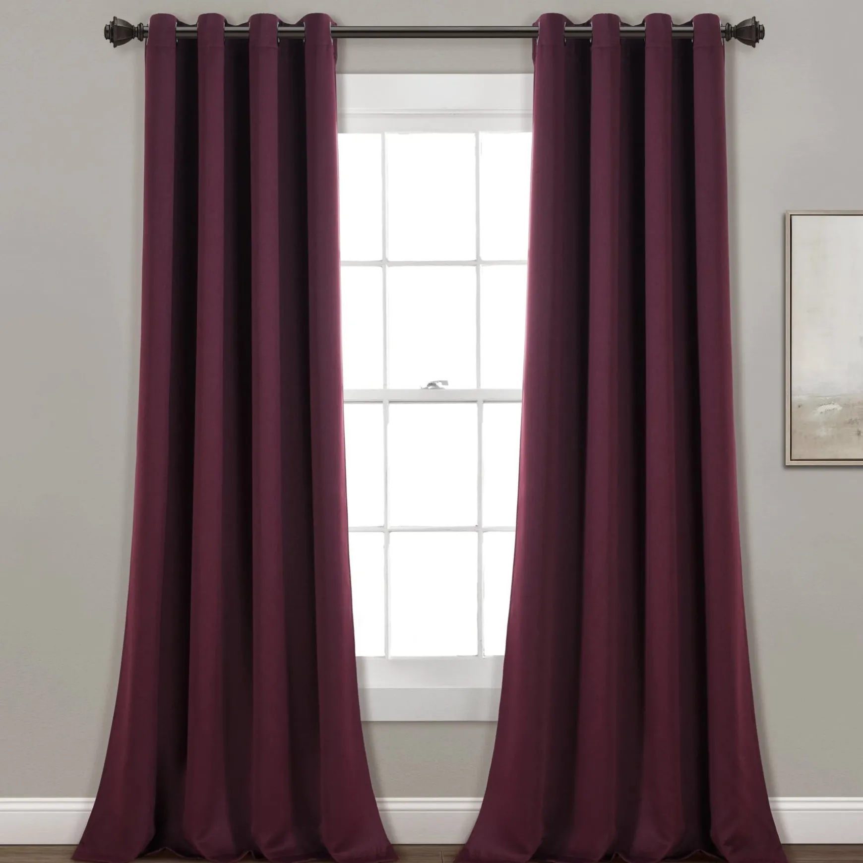 Insulated Grommet Blackout Window Curtain Panel Set