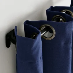 Insulated Grommet Blackout Faux Linen Window Curtain Panel