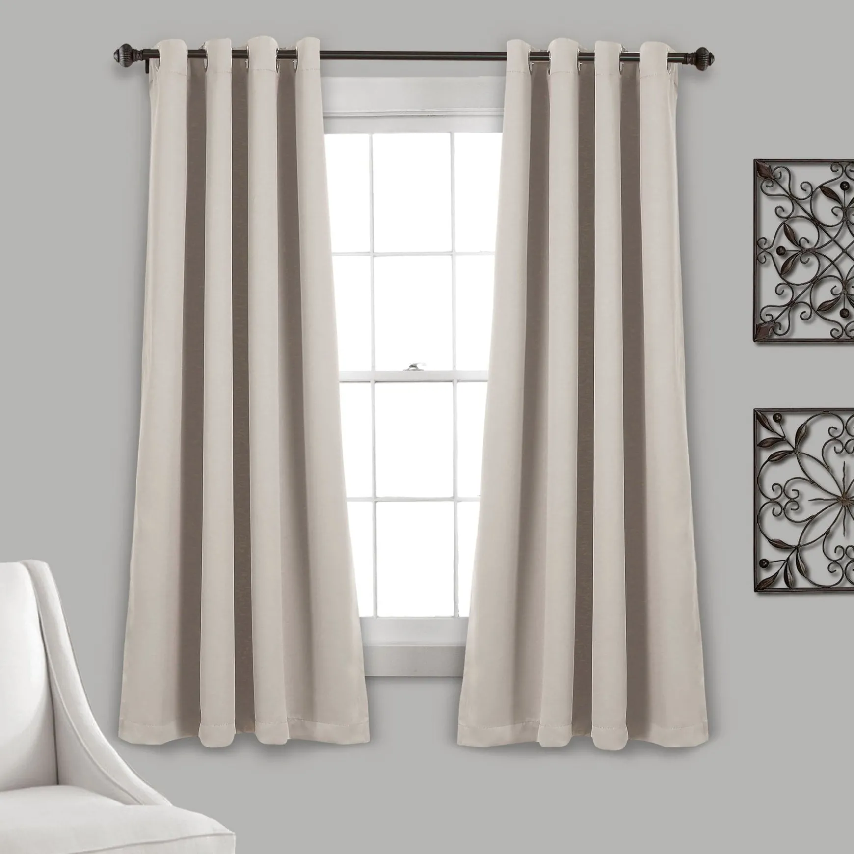 Insulated Grommet Blackout Window Curtain Panel Set