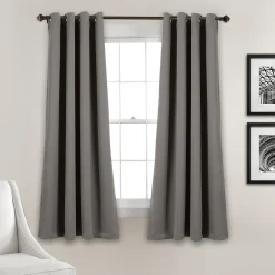 Insulated Grommet Blackout Window Curtain Panel Set