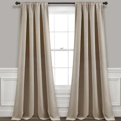 Insulated Rod Pocket Blackout Curtain Panel Set