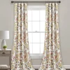 Ivana Floral Light Filtering Window Curtain Panel Set