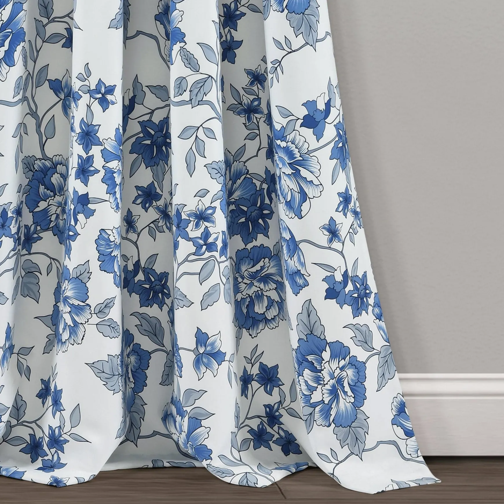 Ivana Floral Light Filtering Window Curtain Panel Set